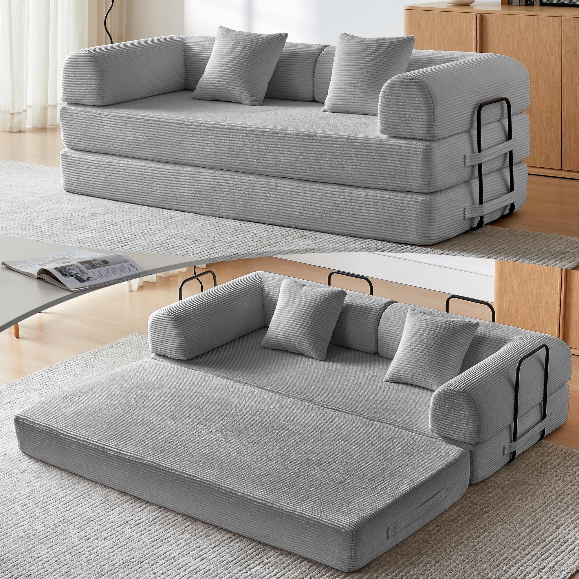 Amazon.com: QQR Convertible Sleeper Sofa Bed, Sleeper Sofa with